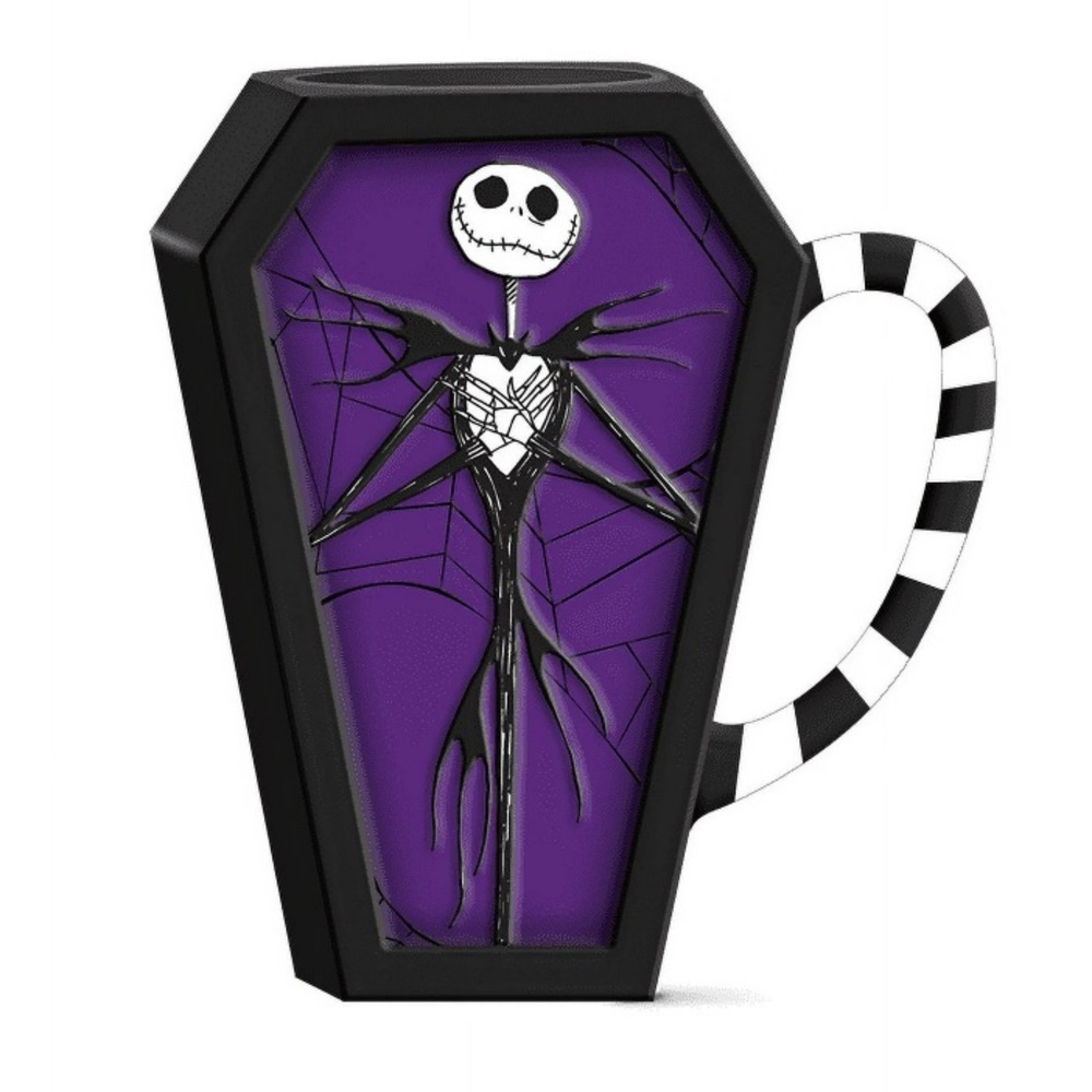 Nightmare Before Christmas Jack Skellington Coffin Shaped 20oz 3D‎ Coffee Mug.